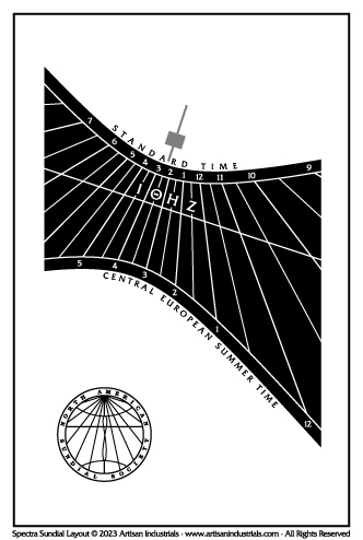 Spectra Sundial in Perrouse, Haute-Sa&ocirc;ne, France
