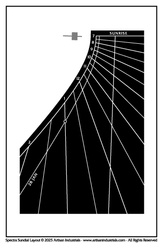 Spectra sundial layout for Singapore